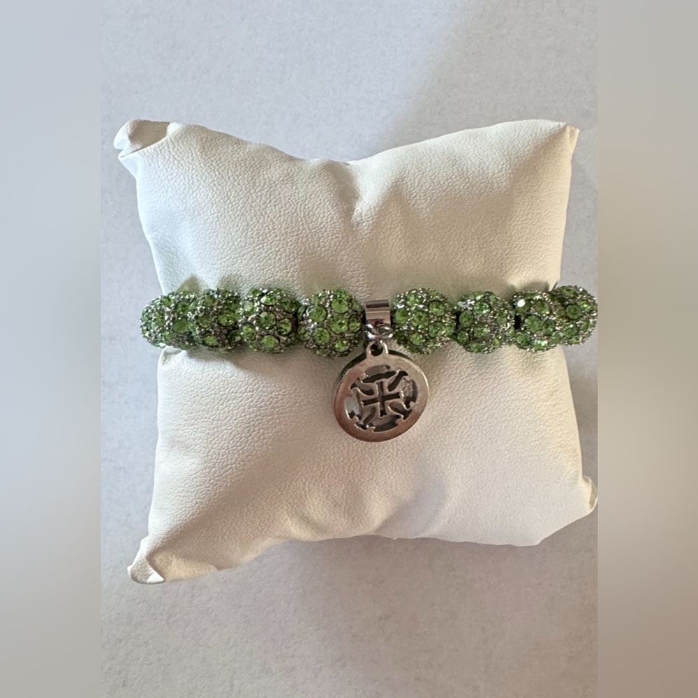 Rustic Cuff Lime Green Emerson Beaded Bracelet - Picture 1 of 6